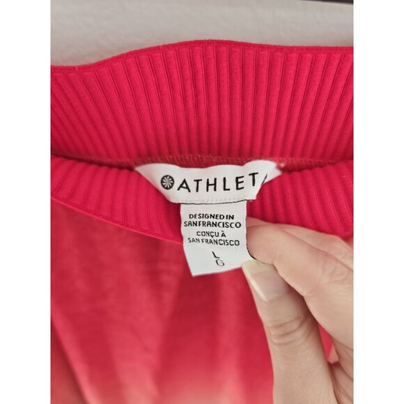 Athleta Grace Ombre Red Pull On Flow Sheer Relaxed Lightweight Athletic Skirt L - Picture 7 of 8